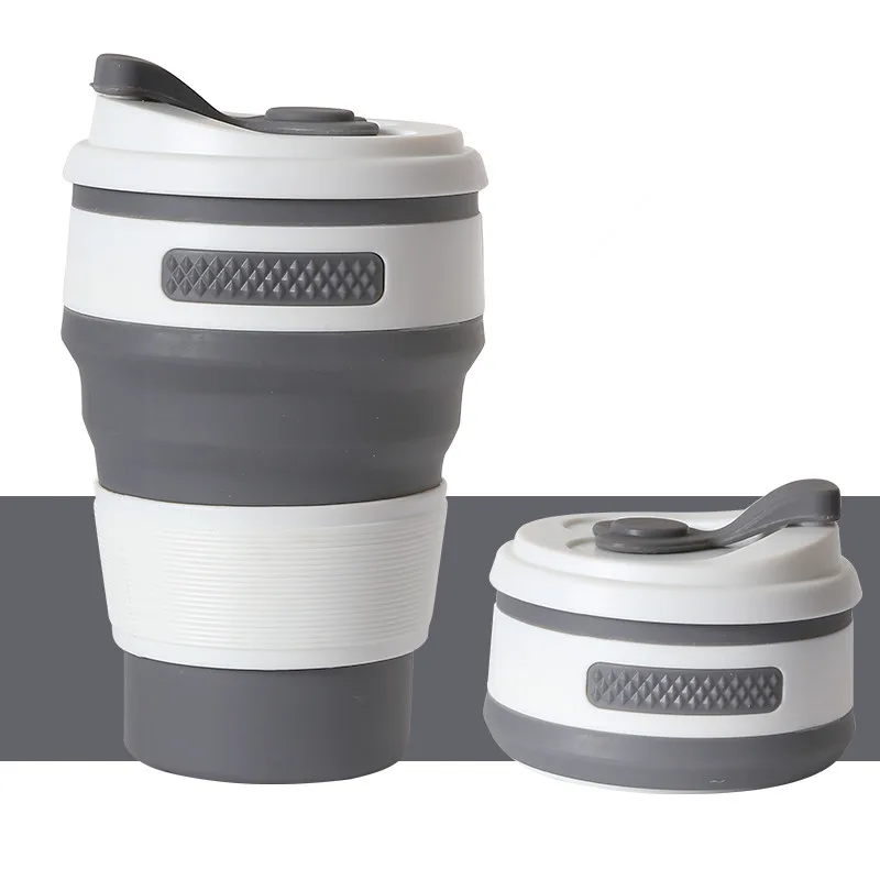 Selling Custom Fashion Foldable Travel Water Bottle Famous Folding Silicone Cold And Hot Coffee Milk Tea Beer Beverage Cup
