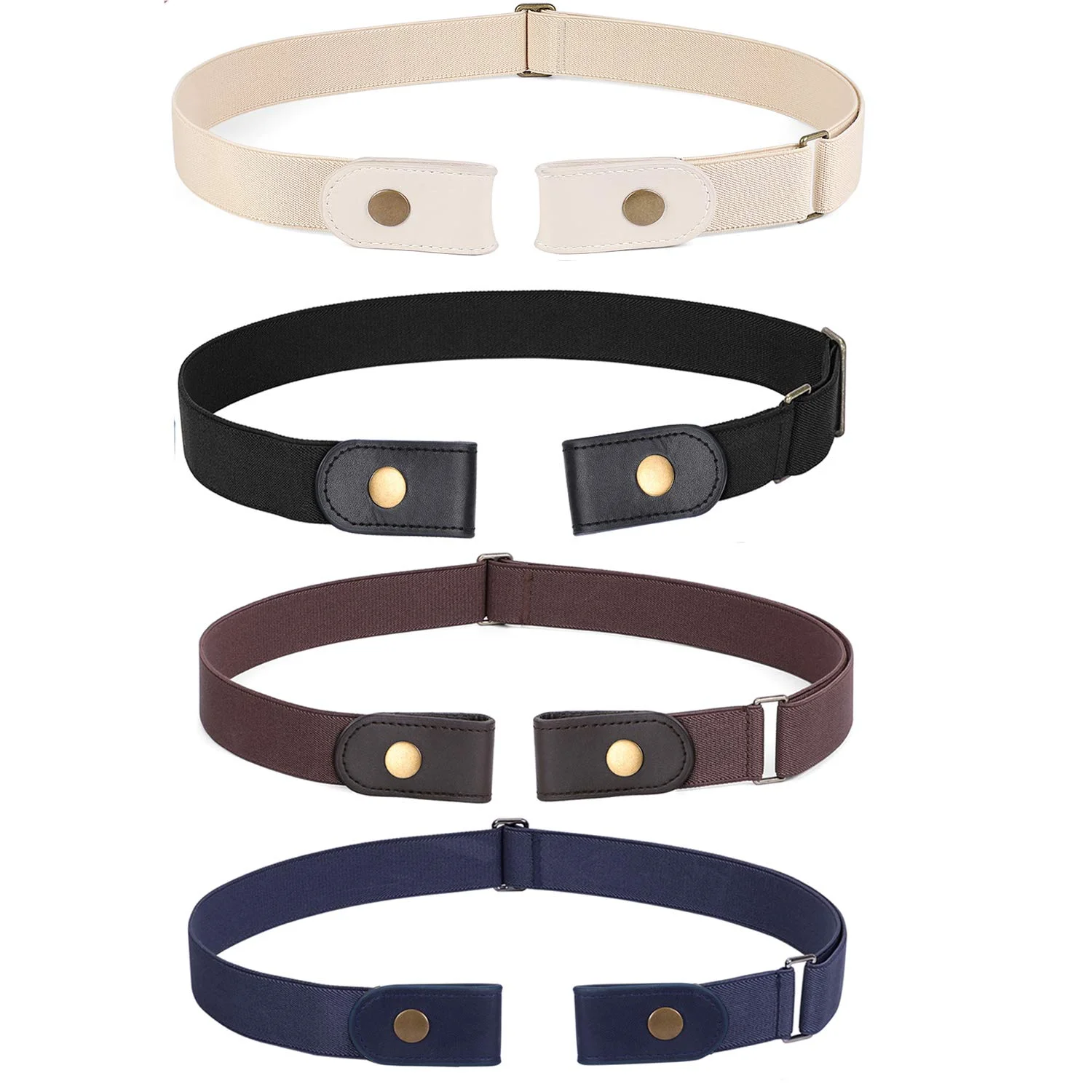OEM Buckle-Free Waist Belt For Jeans Pants No Buckle Stretch Elastic Waist Belt For Women/Men