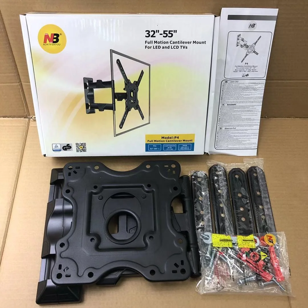 China Factory Cheap Price full motion tv mount bracket P4 tv wall mount