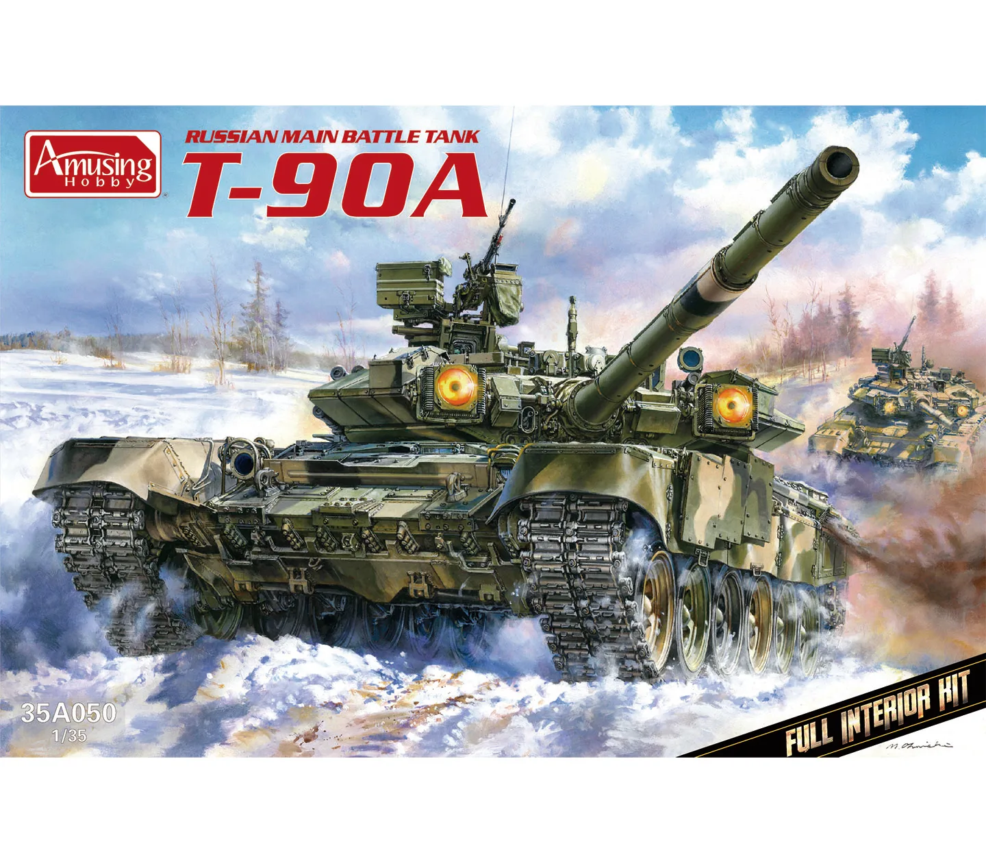 Amusing Hobby AH Model 35A050 Russian T-90A Main Battle Tank Model Kit