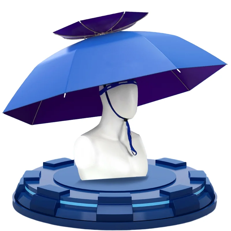 Outdoor Sunshade Hands Free Umbrella Hat New Fashion Factory Wholesale Custom Light Weight Umbrella Hat