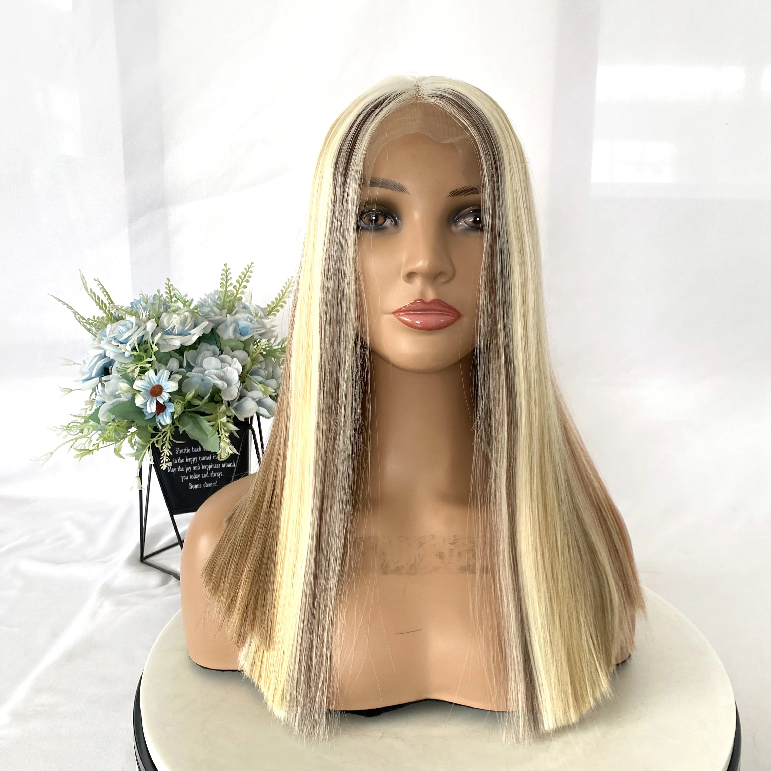 Оптовая продажа термостойкий много цветов синтетический парик прозрачные кружева синтетические парики для волос на передней панели