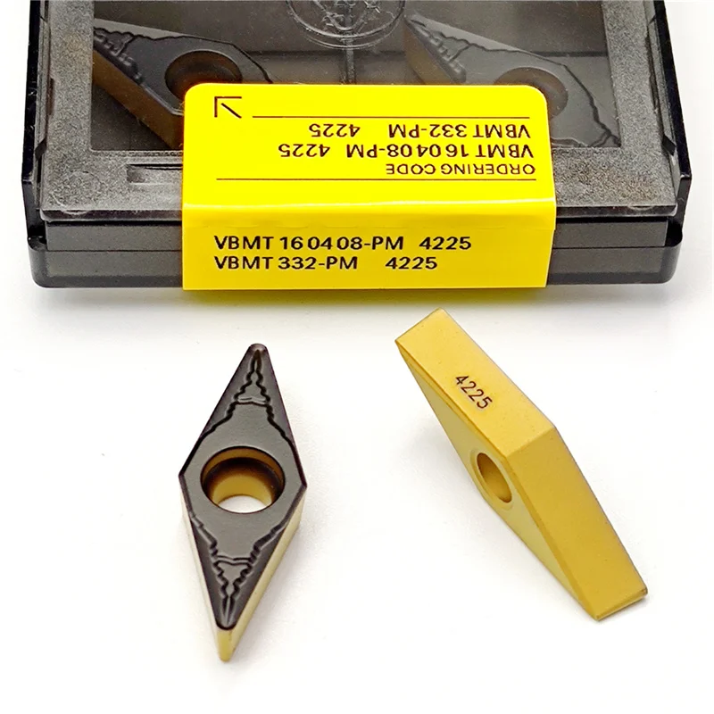 100% Original VBMT160412-PM 4315 CNC Lathe Tool Tungsten Carbide Turning Insert Steel Milling PVD Coating TNMG OEM Customizable