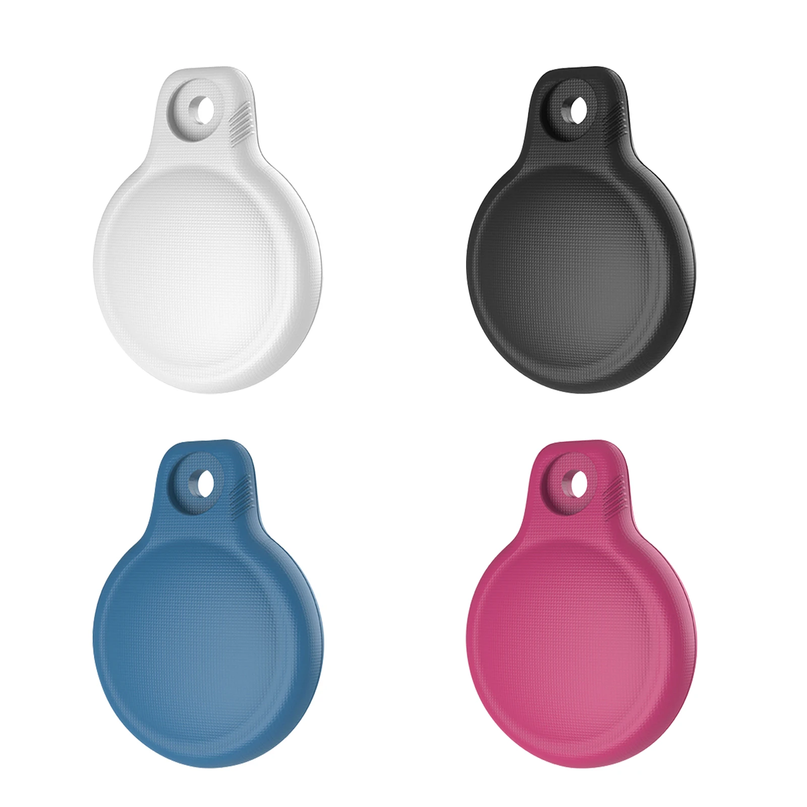 Anti Lost Wireless Tracker Protective Cover Silicone Gel Protective Sleeve Case for Airtags with Keychain