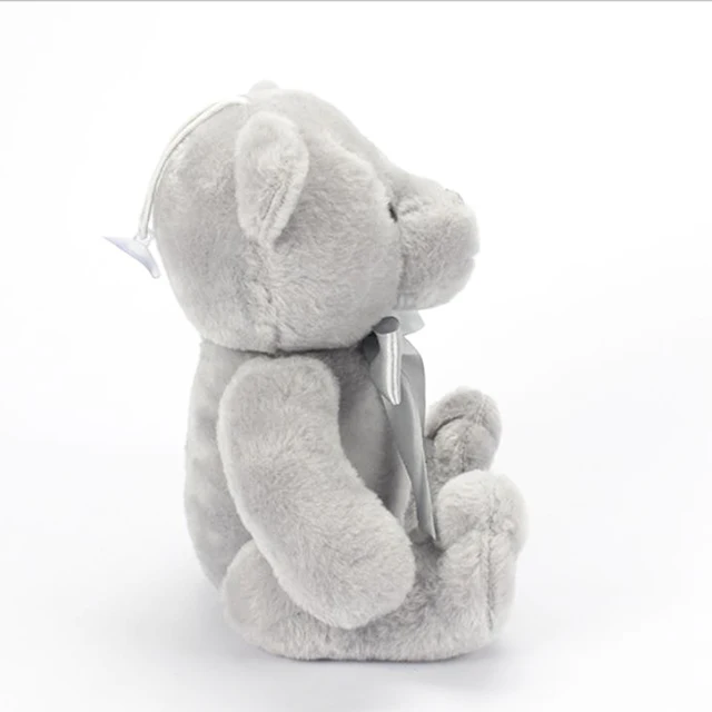 new design cheap price soft cute gift custom logo plush stuffed gray bear toy