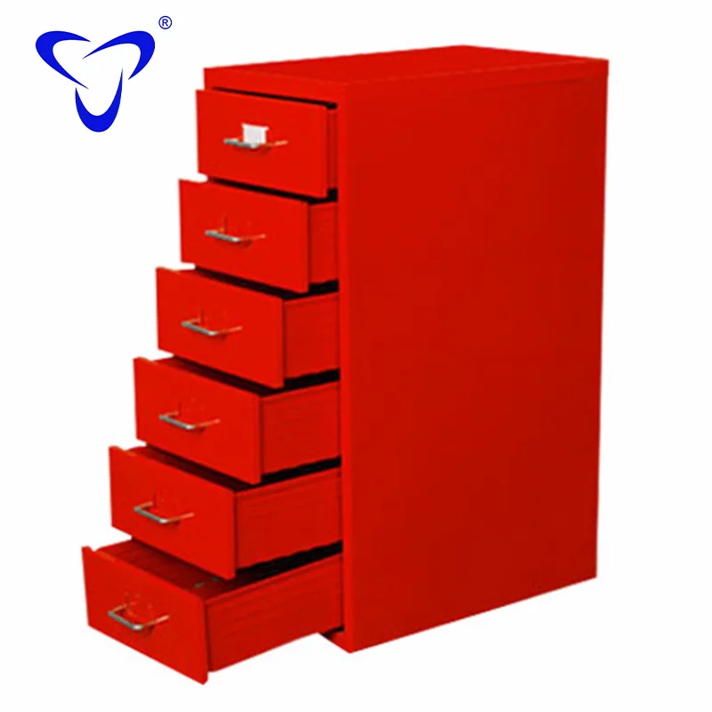 Cheap Six Card Ark Yellow Six-drawer Single locker Wholesale Price steel home use furniture move metal storage drawer cabinet
