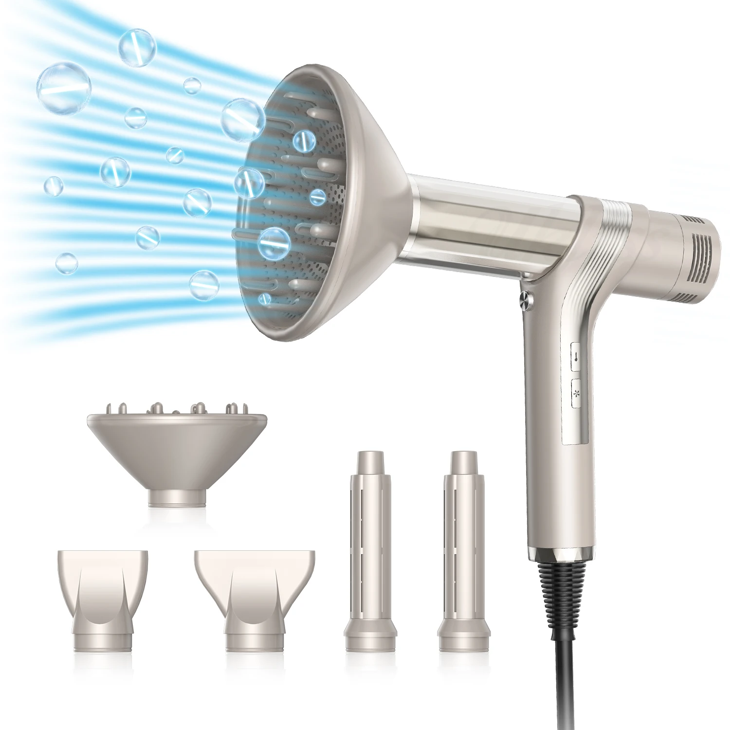 Salon use Hair Dryer Blow Dryers 110,000 RPM High Speed Brushless Motor for Fast Drying 200 Million Negative Ions Thermo Control