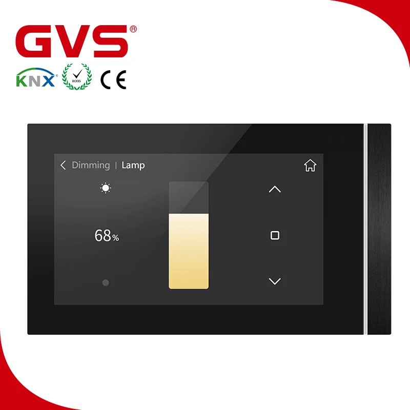 GVS K-Bus KNX Smart Control Home Automation System KNX WALTZ Touch+ Pad Touch Panel Metal Plastic Sliver Smart Home