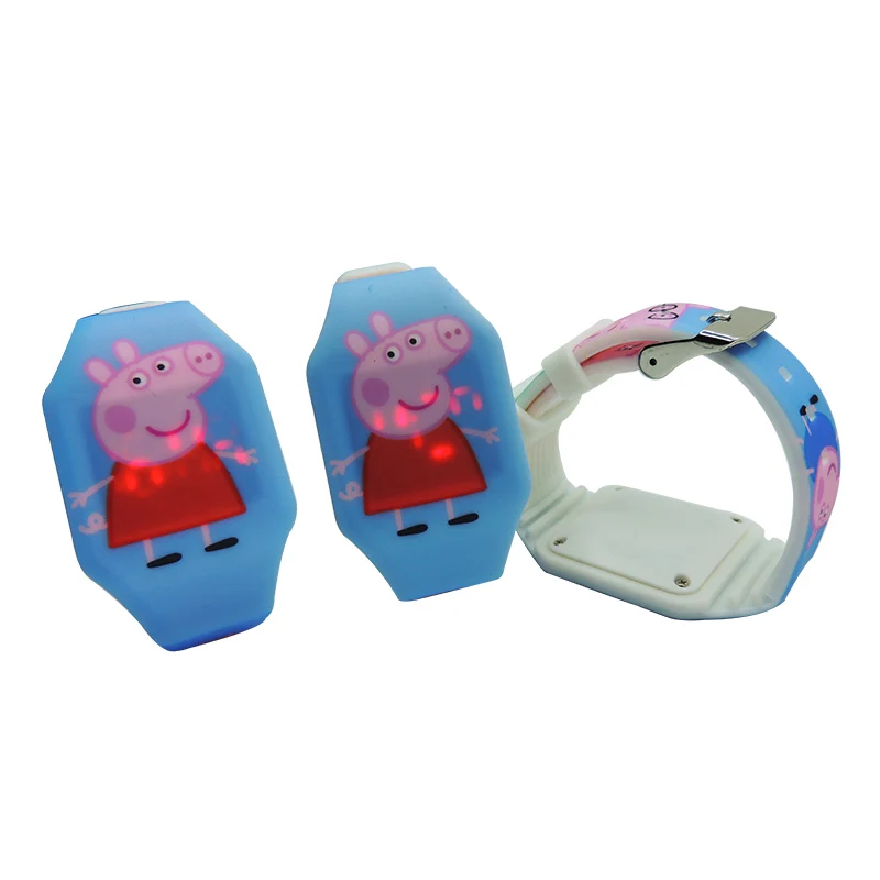 kids gifts animal role pig heat transfer printing LED watch