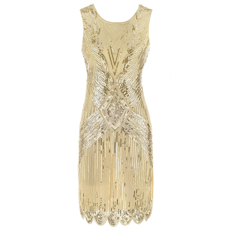 2021 New fashion 1920s Vintage Flapper Great Gatsby Party Dress Coldker