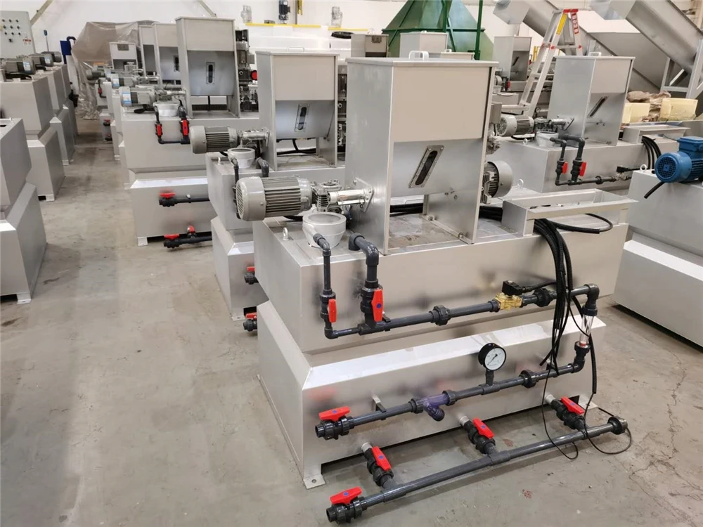 PAM PAC daf chemical polymer and preparation flocculation machine with pump dosing system
