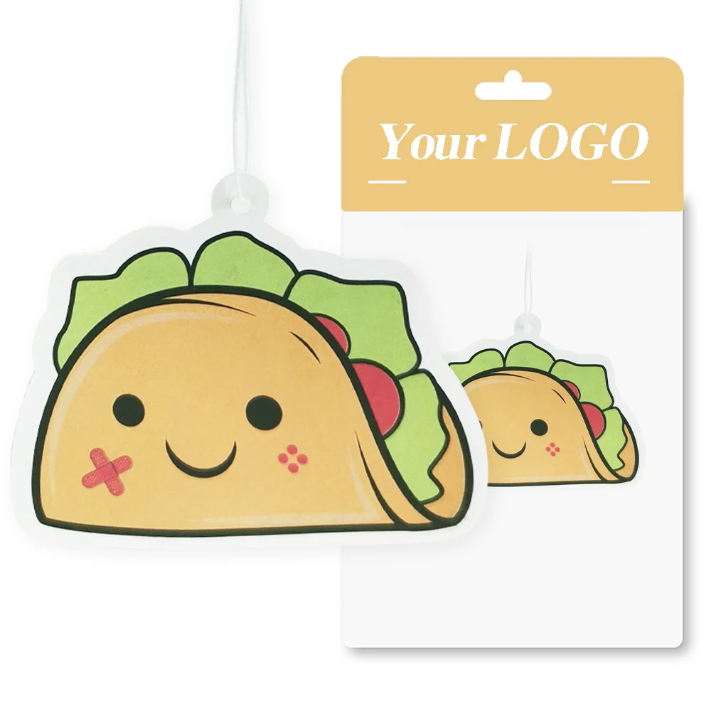 Oem printed logo coffee multiple scent car air freshener strong smell