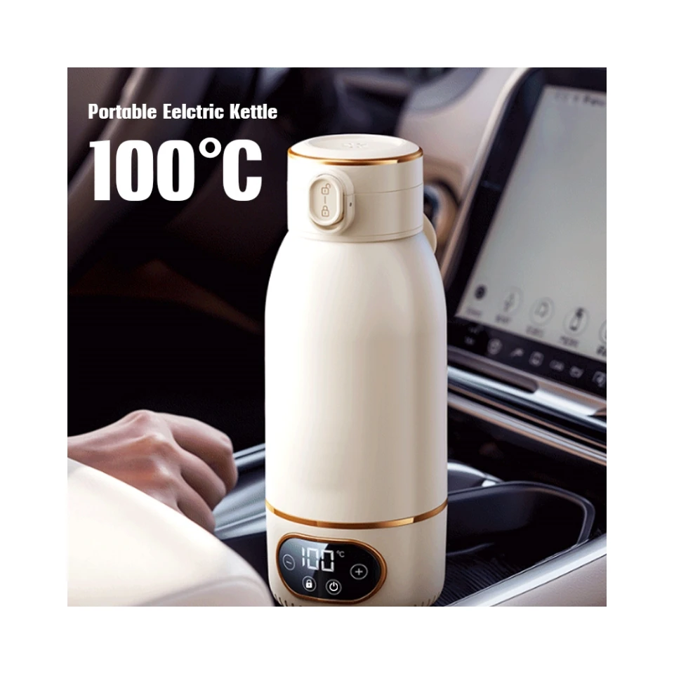 Portable 100℃ Wireless Travel Kettle Tea Coffee 500mL 316 Stainless Steel Boil Cup Small Travel Electric Mini  Hot Water Kettle