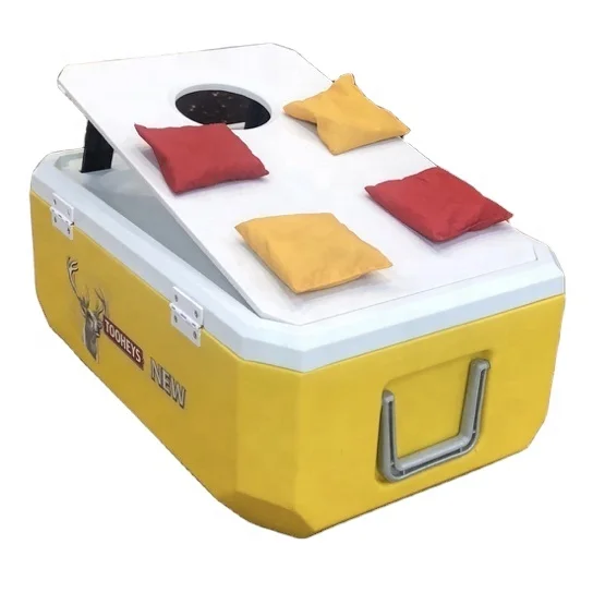 HS Plastic cooler 35L  new design large cornhole beer game cooler  for ice chest toss games board keep item cooling chest box