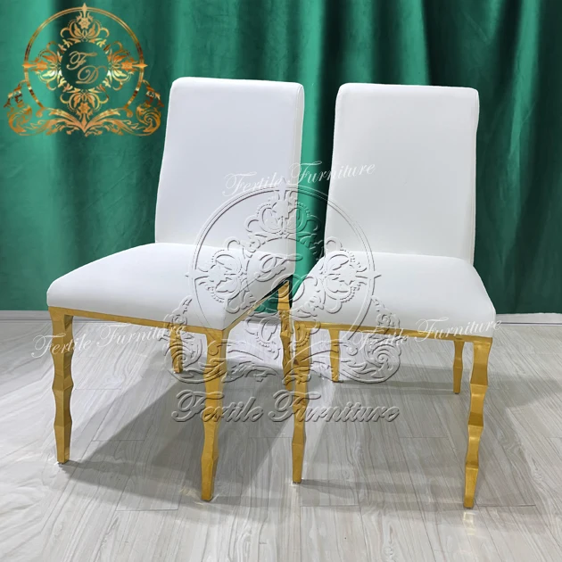 White Banquet  modern events stainless steel weddings chairs