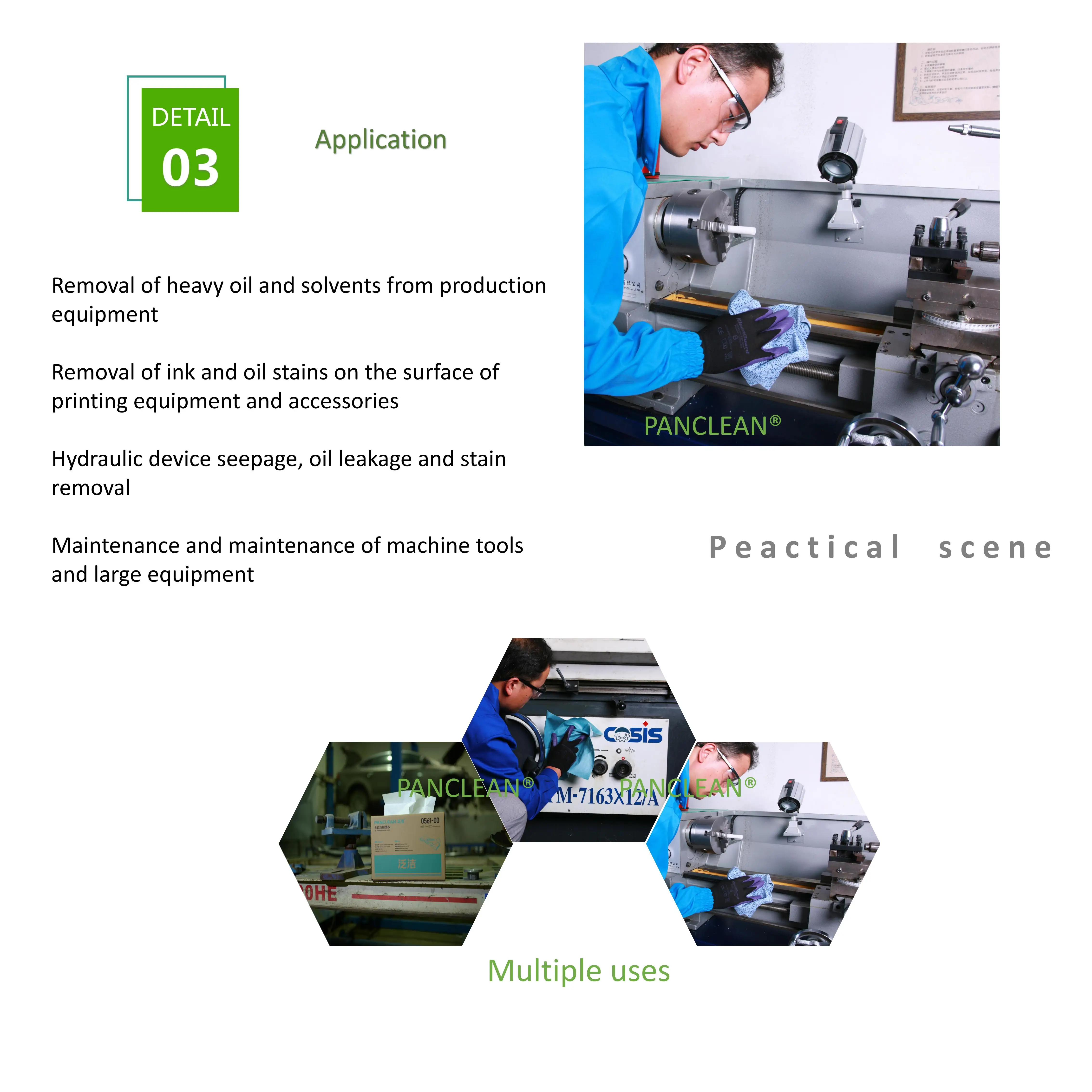 
Super oil absorbing wiping paper polypropylene fiber lint free wipes for cleanrooms 