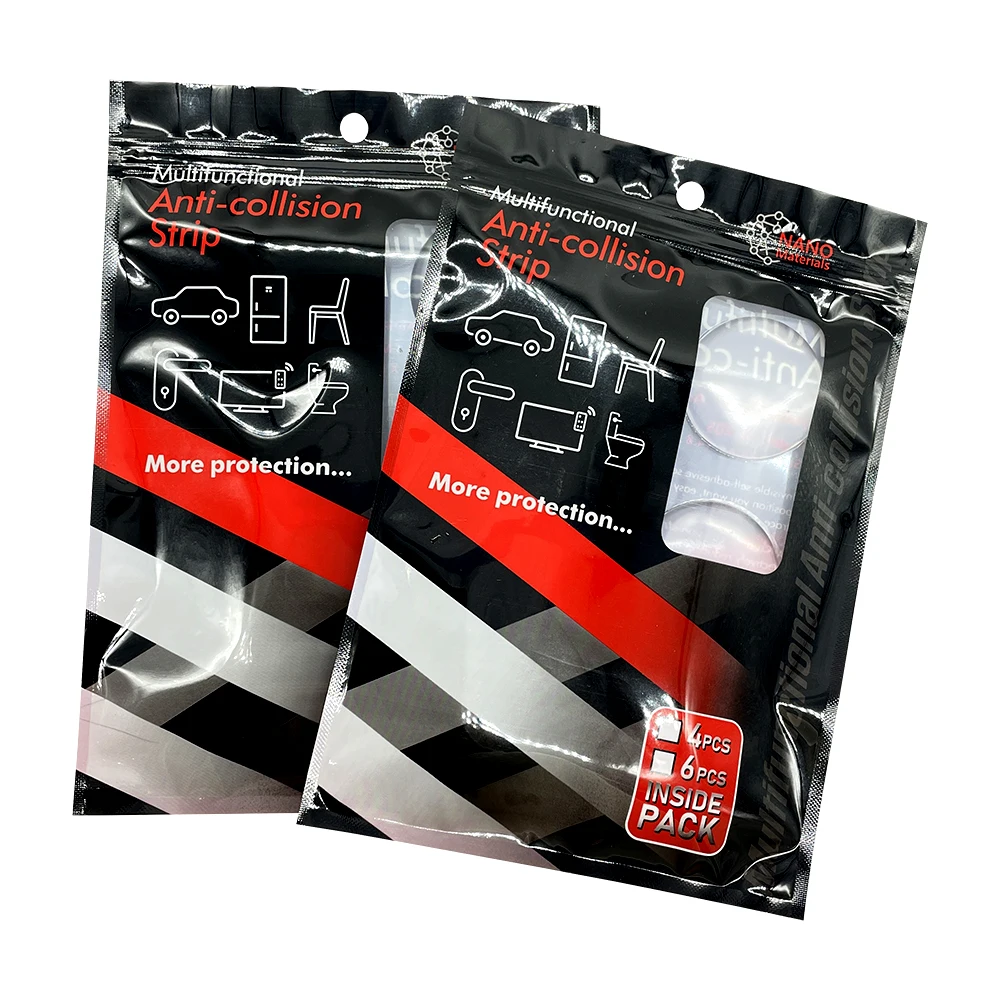 6 pcs per sheet Door Knob Wall Shield Transparent Round Soft Rubber Guard Door Stopper Wall Protector Silencer