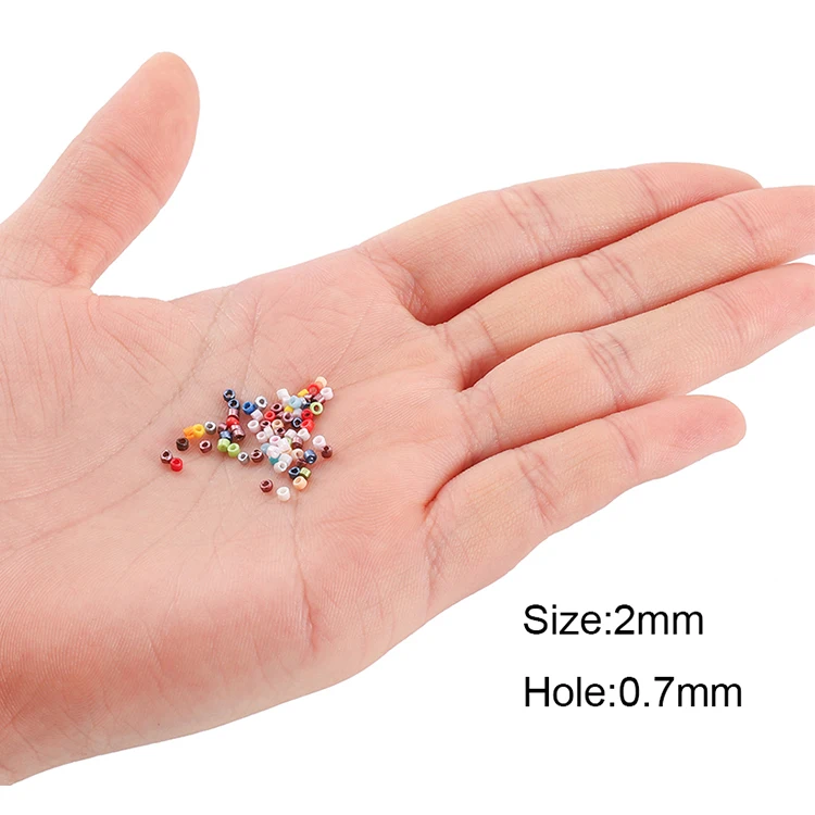 
1800pcs/lot 2mm Charm Czech Glass Spacer Seed Delica Round Loose Beads For Bracelet Earring Necklace Jewelry Making Wholesale 