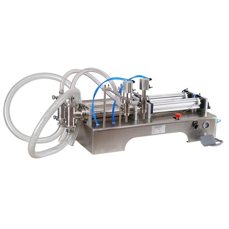 100-1000mL Pneumatic Piston Liquid Filler Shampoo Water Wine Milk Juice Vinegar Oil Detergent Soap Filling Machine