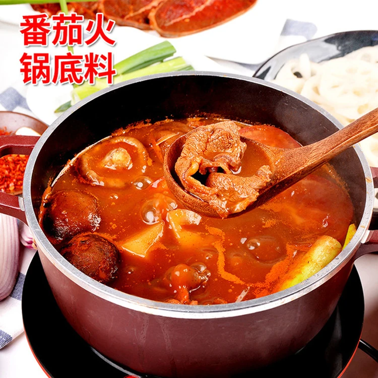 Delicious tomato hot pot bottom material 350g hot pot bottom material for family/restaurant