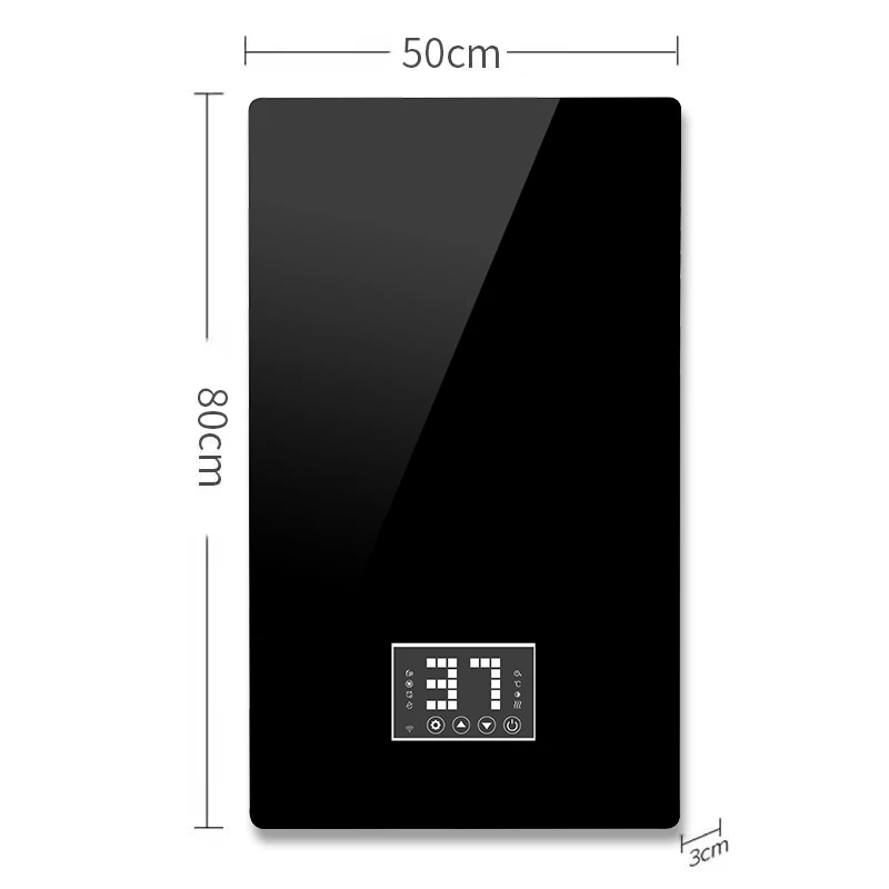 400wHigh-grade glass panel wall-mounted bathroom graphene carbon fiber carbon crystal heater smart far-infrared heater