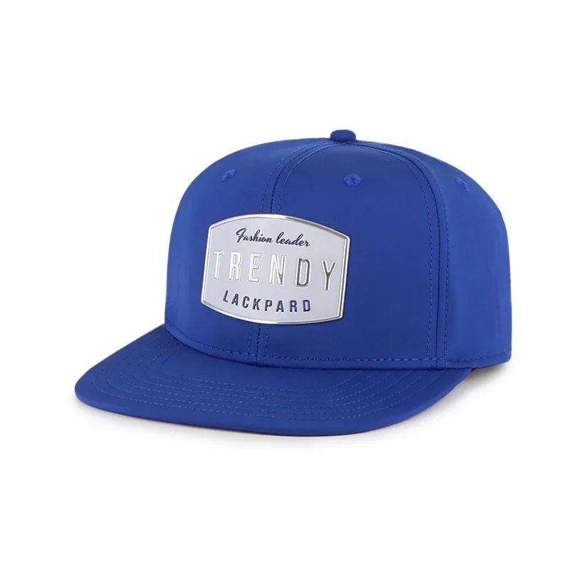 Hip-hop Flat peak Snapback cap with huge front TPU logo