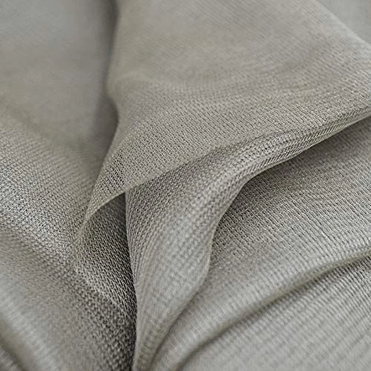 100% Sliver Fiber Conductive Rfid Blocking Mesh Radiation Protection Emf Shielding Cloth Fabric For Curtain Tent