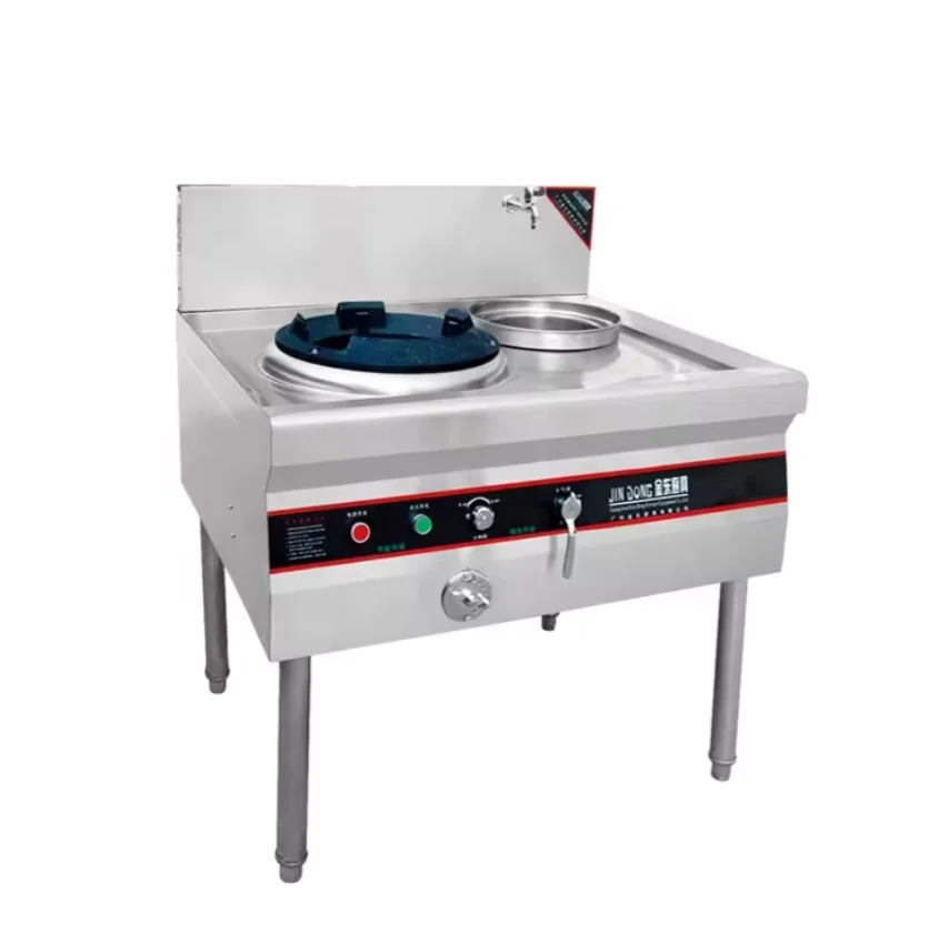 high quality stainless steel big kitchen 2 burner wok range gas stove for restaurante chinede food