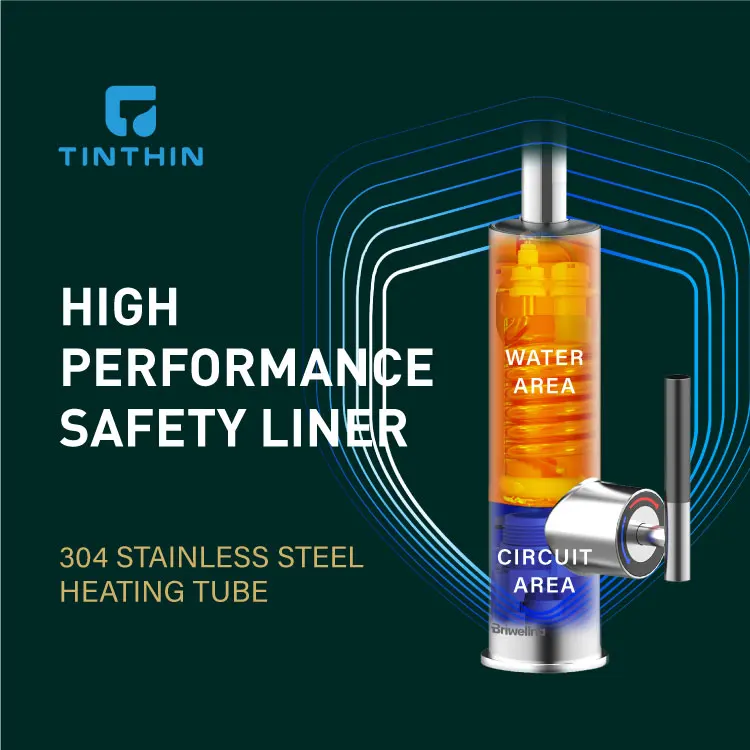 Briwellna 220V 3.2KW Instant Electric Water Heater Tap Kitchen Bathroom Waterproof Tap With LED Display Heated Faucet Geyser Tap