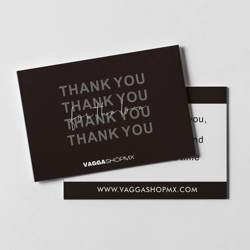 Customized printed business greeting card luxury thank you card custom black postcard