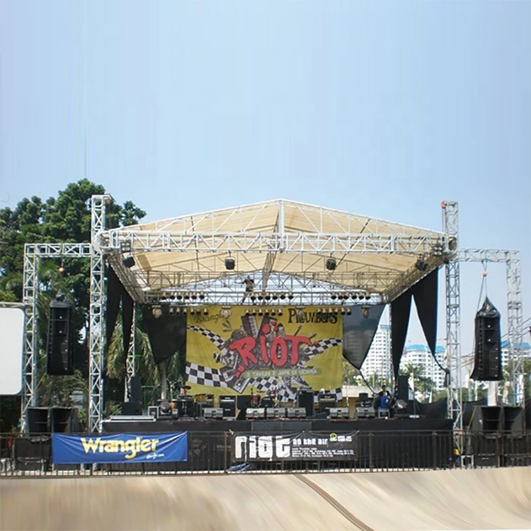 Hot Sale Aluminum  Display DJ Stage Lighting Aluminum Truss System With Lifting Tower And Roof