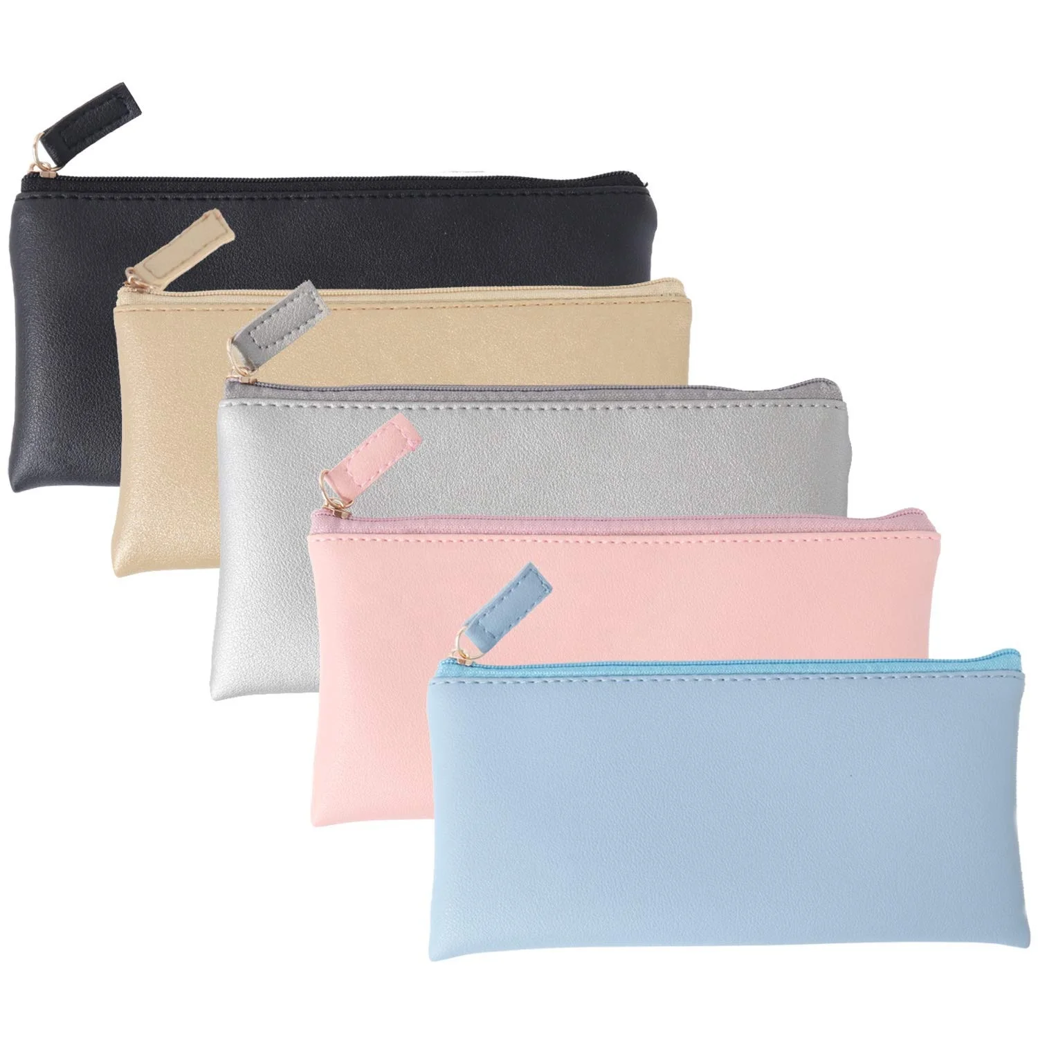 
Micani custom designed PU leather pouch make up cosmetic bag with zipper make up bag 