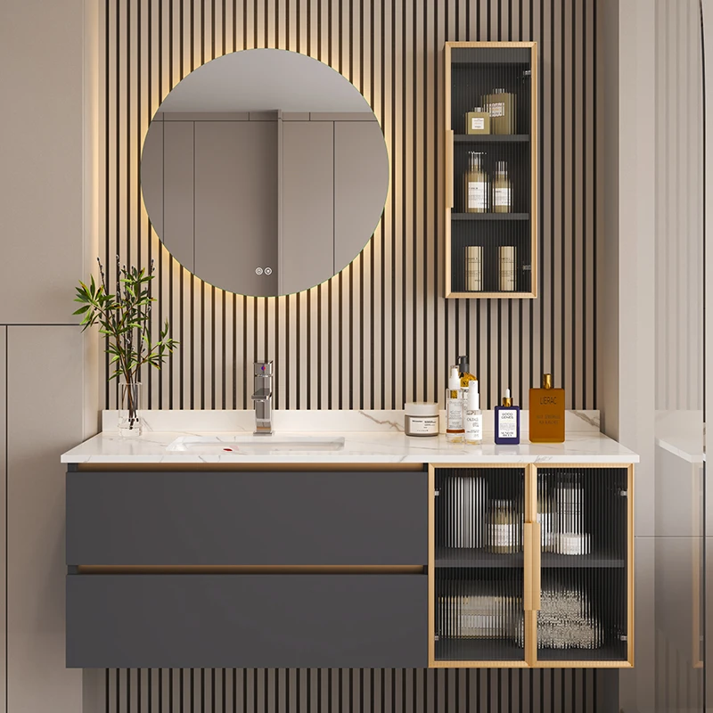 Modern Bathroom Vanity Cabinet Single Sink Mirror Bathroom Cabinet Vanity Quartz Vanities For Hotel Bathrooms