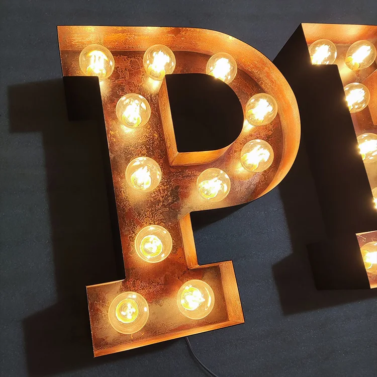 LED Marquee Letters Light Alphabet Sign Light Up Alphabet Marquee Letter Sign for Bar Holiday Christmas Party Decorations