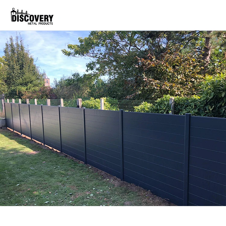 outdoor powder coated black aluminum privacy fence
