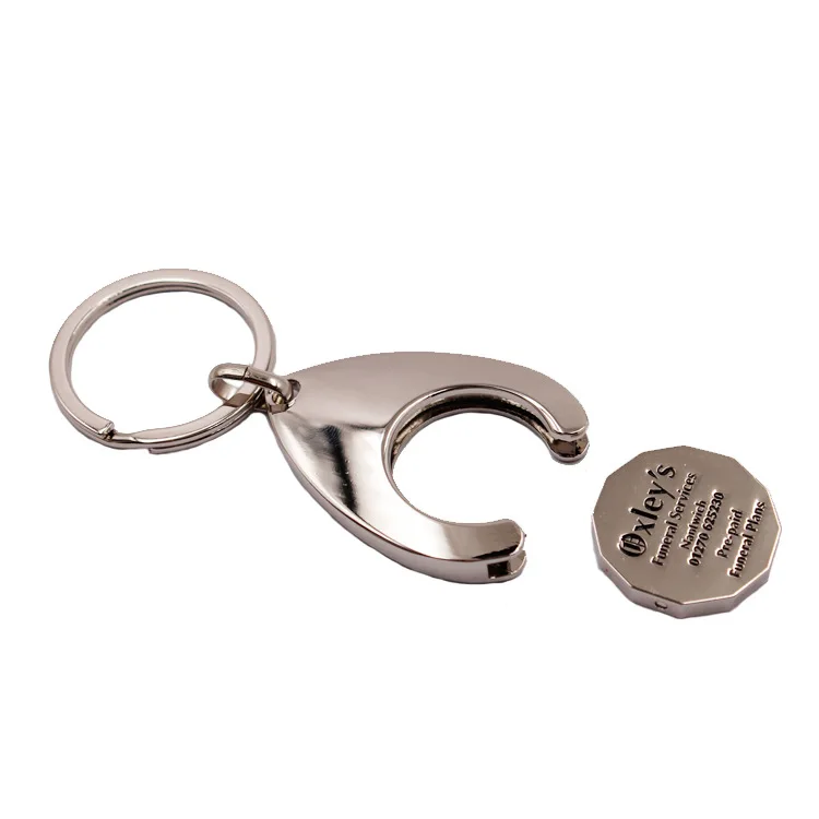 Wholesale High Quality Customized 3D Metal Enamel Key chain Fashion Hard Metal Horseshoe Coin Key chain