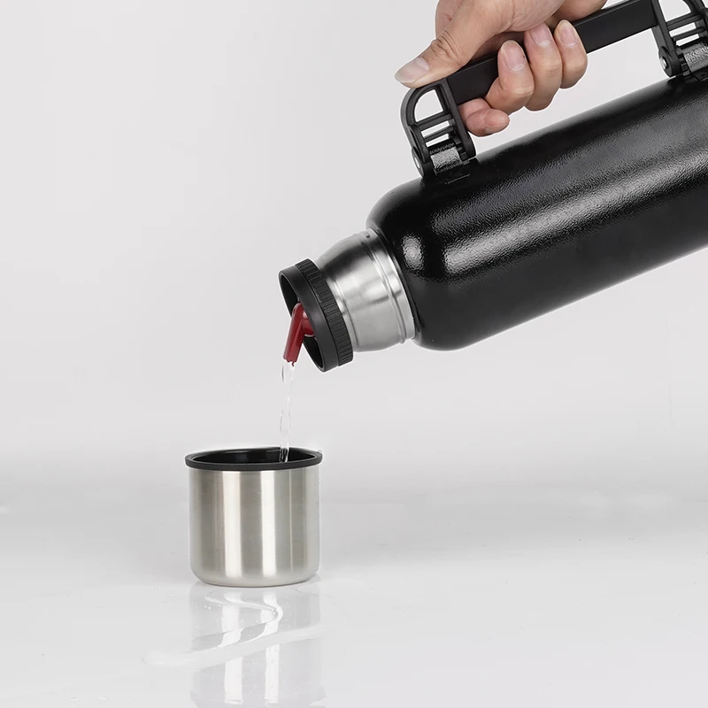 explorer outdoor travel 1.0L thermos pot portable ultra-light stainless steel large-capacity field thermos