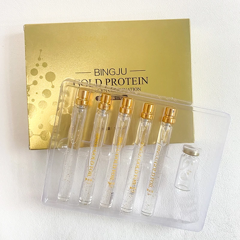 Protein Peptide Gold Silk Wire Face Serum Facial Lifting Moisturizing Skin Firming Kit Absorbable Collagen Thread Face Lift B