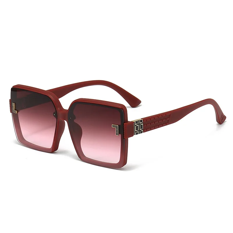 Sunglass luxury square style personality design UV400 new arrival women lady factory supply wholesale plastic PC Sunglasses