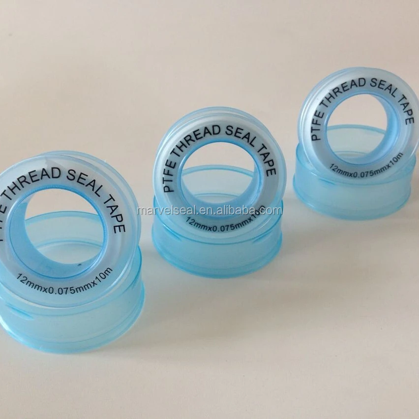 Hot selling ptfe thread seal tape with low price Cinta de ptfe white tape blue cover