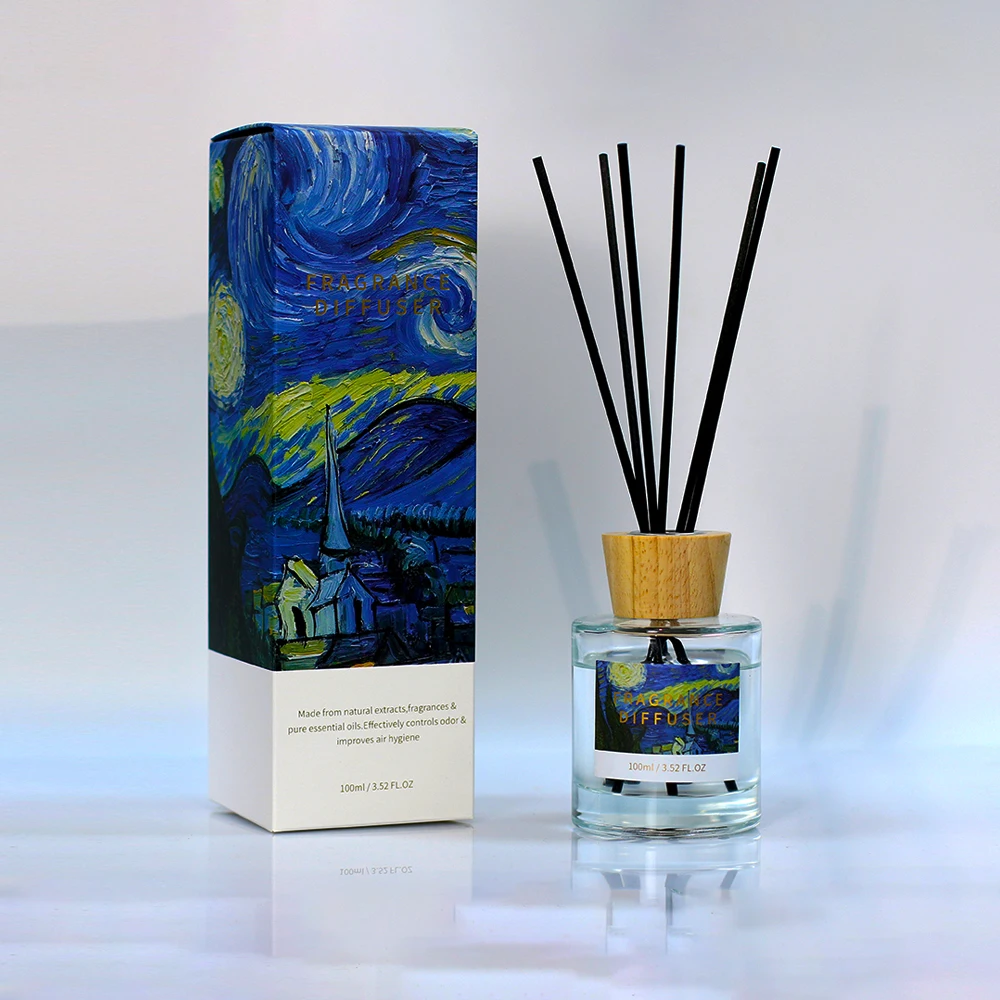 100ml Home decor accessories Romantic starry sky reed diffuser natural Citrus Bitter Wine aroma oil private label reed diffuser