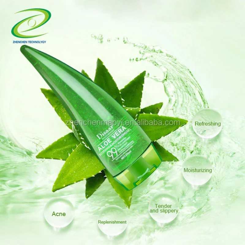 Face Skin Care Serum Aloe Vera Gel For Skin Lightening Cold Pressed Smoothing Moisture 99% Aloe Aloe Vera Gel Organic
