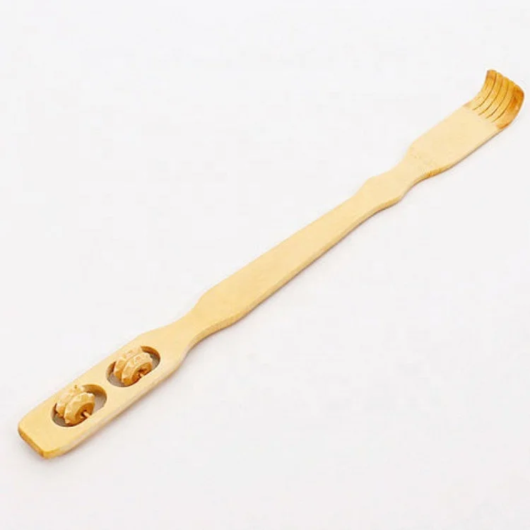 Длинный бамбуковый Массажер для зуда красочный ролик тела массажер чесалка спины