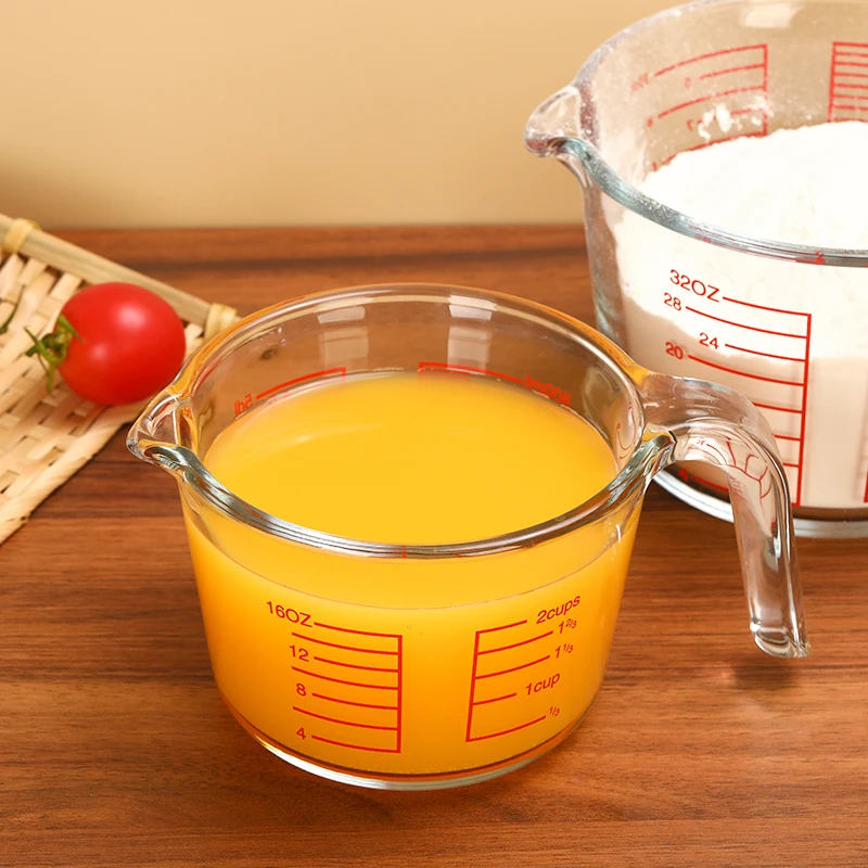 250 мл 500 1000 мерная чашка хлебобулочные устойчивые стеклянные чашки с ручкой набор со шкалой