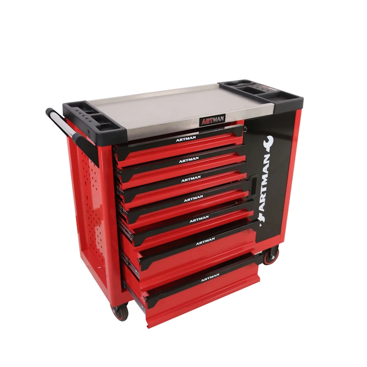 Professional storage tool cabinet with casters and tools set  heavy duty  toolbox with 7 drawers tool
