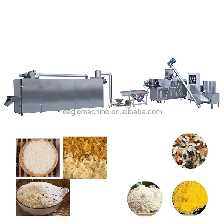Jinan extruded machine for couscous artificial rice self-heating instant rice making lines Machinery