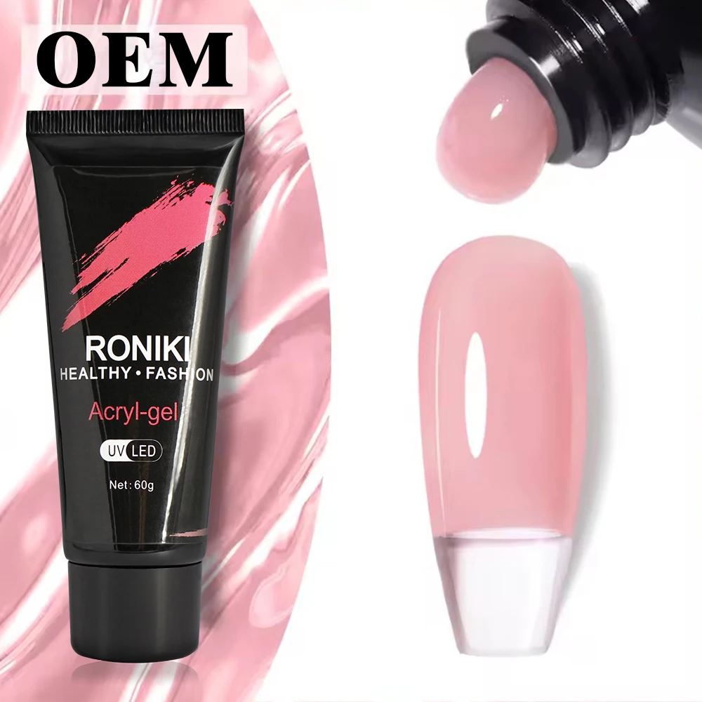 Набор гель для наращивания ногтей RONIKI набор из полиакрилового геля 36 цветов индивидуальный логотип индивидуальная этикетка Твердый акриловый поли-гель