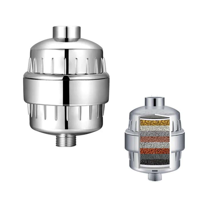 Puretall 15 Stage Shower Water Filter with Carbon KDF for Hard Water