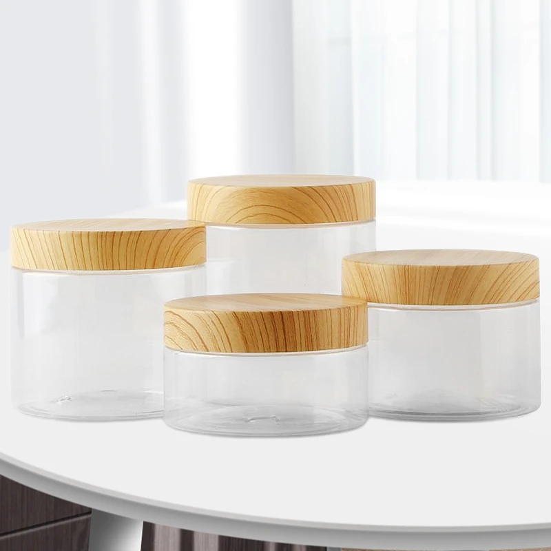  Plastic Transparent Empty Makeup Jar Pot Refillable Sample Bottles Travel Face Cream Lotion Cosmetic