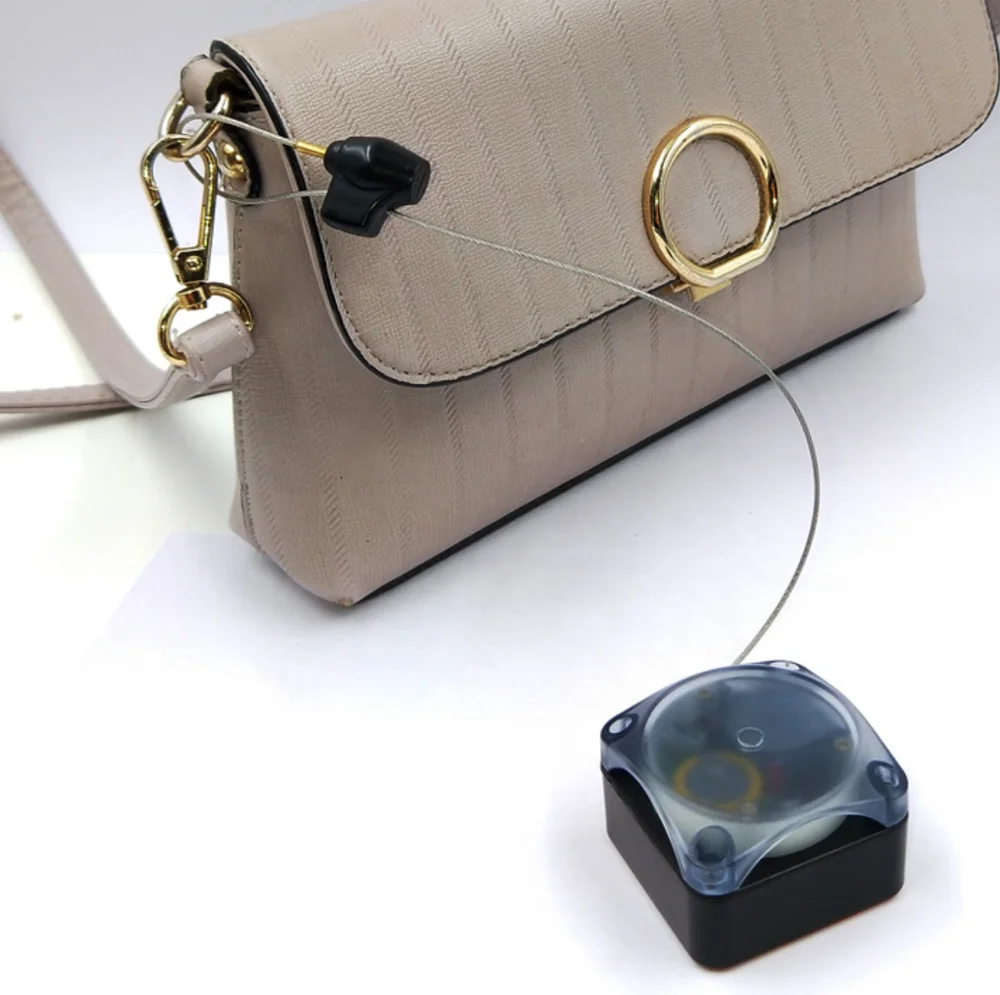 Hot sale retail security EAS retractable anti-theft pull box with extension security wire